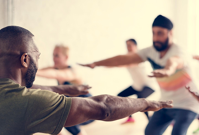 Men doing physical health