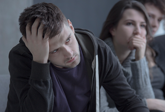 Man using common excuses for violence